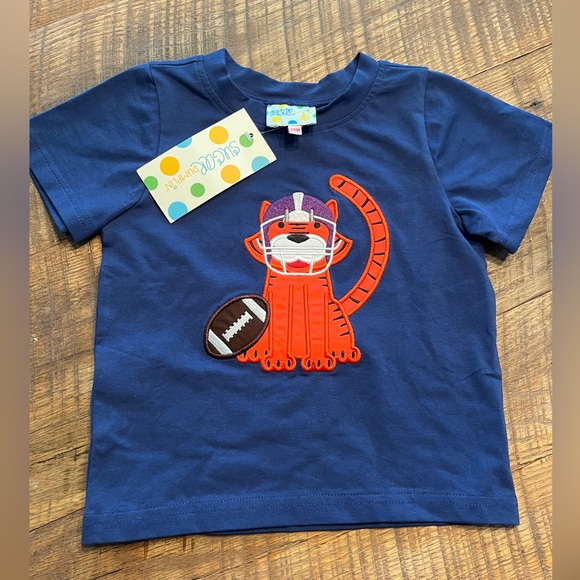 sugar dumplin Other - University of Auburn Orange Tiger Football Applique Shirt
